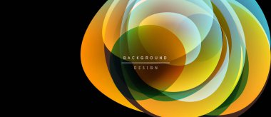 Soyut girdap katmanları canlı bir görüntü yaratır. Turuncu, yeşil, mavi renkler kusursuz bir şekilde harmanlanır. Arka planlar için modern tasarım ögesi.