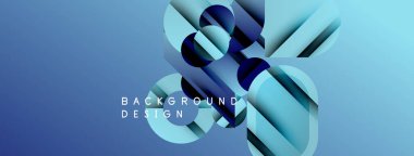 Soyut mavi tasarım katmanlı geometrik şekiller içerir. Modern biçim, temiz çizgiler, gradyan etkisi, uygun arkaplan ögesi.