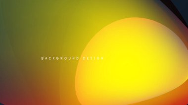 Soyut gradyanlar harmanlanarak sıcak renk şeması oluşturur. Dairesel şekiller koyu arkaplanla örtüşüyor. Modern tasarım ögesi.