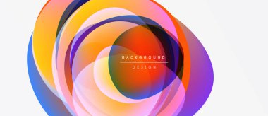 Soyut renkli katmanlar dinamik dairesel tasarım yaratır. Canlı renkler harmanlanarak modern arkaplan ögesini oluşturur. Yumuşak gradyanlar görsel ilgi sunar.