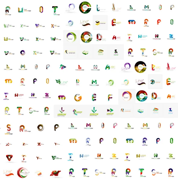 Mega set of letter logos — Stock Vector