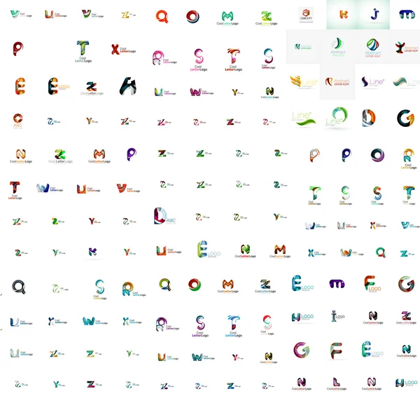 Ensemble méga de logos de lettre — Image vectorielle