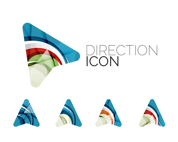 Set of abstract directional arrow icons — Stockvector
