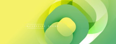 Soyut sarı, yeşil gradyanlar dinamik dairesel katmanlar oluşturur. Modern tasarım hareket, derinlik ve görsel ilgi gösteriyor. Yumuşak geçişler çekici bir zemin oluşturur.