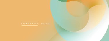 Soyut sıvı şekilleri üst üste binerek dinamik bileşim oluşturur. Sıcak bej, modern estetik sunan serin deniz mavisi ile tezat oluşturuyor. Minimalist tasarım.