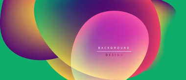 Soyut, enerjik şekiller çakışıyor. Renkler karışıyor, dinamik görsel efekt yaratıyor. Metin arka plan tasarımı okur. Modern estetik.