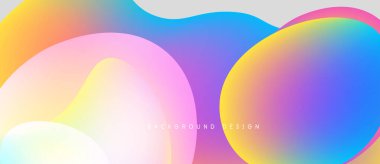 Soyut sıvı şekilleri örtüşür ve canlı renk değişimleri yaratır. Yumuşak pembeler, maviler, sarılar kusursuz bir şekilde harmanlanır. Modern tasarım ögesi.