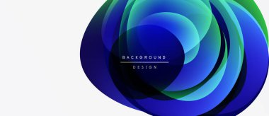 Soyut girdap katmanları, mavi, yeşil renkler. Modern tasarım unsuru, merkezi odak, temiz estetik. Minimalist kompozisyon, canlı renkler.