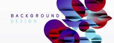 Soyut renkli şekiller beyaz uzayla örtüşüyor. Modern tasarım elementleri dinamik görsel doku oluşturur. Gradyan renkler derinlik ekle.