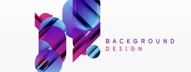 Soyut şekiller, canlı renkler, modern tasarım. Gradyan elementler dinamik görsel etki yaratır. Metin arkaplan tasarımı okur.