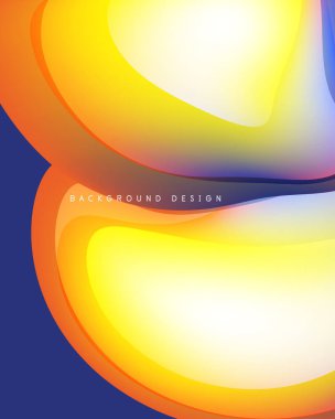 Soyut şekiller canlı turuncu ve sarı renkleri harmanlıyor. Pürüzsüz gradyanlar modern arkaplan tasarımı yaratır. Minimalist estetik, temiz kompozisyon.