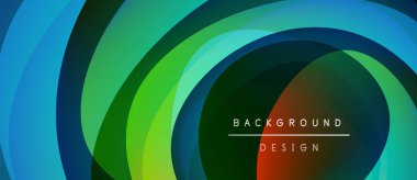 Abstract colorful layers create swirling tunnel effect. Vibrant hues blend, forming dynamic visual experience. Modern design element.