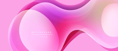 Soyut pembe arka plan. Akan şekiller dinamik ve modern tasarım yaratır. Yumuşak eğimler, pürüzsüz eğriler, zarif kompozisyon.