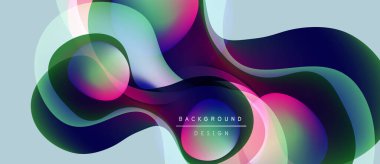 Soyut akışkan şekiller, canlı renkler, modern tasarım. Gradyan karışımları dinamik görsel etki yaratır, uygun arkaplan ögesi.