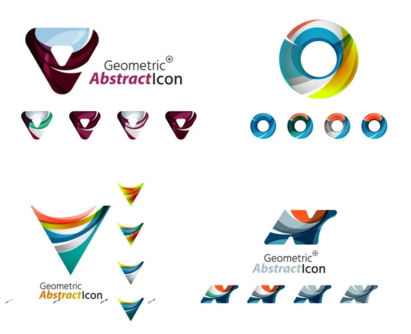 Formas geométricas abstractas universales - emblemas empresariales — Archivo Imágenes Vectoriales