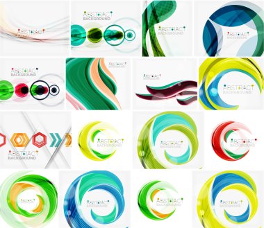 Arka kümesi. Daireler, swirls ve dalgalar ile boşaltmak mesajın için