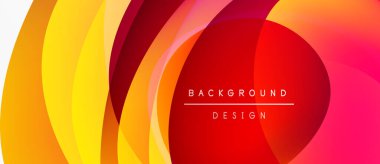 Soyut katmanlar, canlı renkler karışımı. Kırmızı, turuncu, sarı dinamik görsel efekt yaratır. Arka planlar için modern tasarım ögesi.