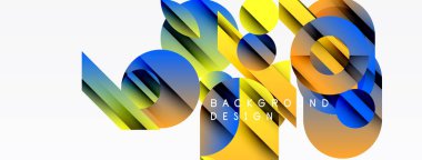 Soyut geometrik şekiller örtüşüyor, canlı renk eğimleri yaratıyor. Modern tasarım elementleri dinamik görsel deneyim önerir.