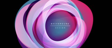 Soyut konsantre katmanlar, canlı pembeler, morlar, maviler. Modern tasarım öğesi, arka planlar ve sunumlar için uygun. Geometrik şekiller çakışıyor.