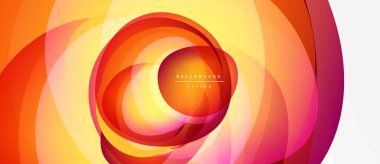 Soyut turuncu tasarım. Eşmerkezli daireler dışa doğru yayılarak dinamik görsel efekt yaratır. Sıcak renkler kompozisyona hakim.