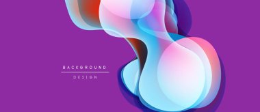 Soyut sıvı şekilleri mor arkaplanla örtüşür. Modern tasarım elementleri dinamik görsel etki yaratır. Yumuşak eğimler, pürüzsüz geçişler.