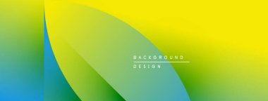 Soyut gradyan tasarımı. Sarı, yeşil, mavi renkler düzgün bir şekilde harmanlanır. Minimalist estetik, modern his. Metin arkaplan tasarımı okur.