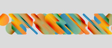 Soyut renkli dikdörtgenler örtüşüyor ve dinamik görsel doku oluşturuyor. Yumuşak eğimler hareket ve derinlik olduğunu gösteriyor. Minimalist tasarım.