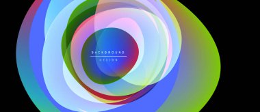 Soyut renkli katmanlar dairesel tasarım yaratır. Canlı renkler harmanlanır, dinamik görsel efekt oluşturur. Modern, pürüzsüz gradyanlar sanatsal kompozisyon sunar.