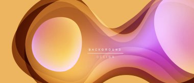 Soyut akışkan şekiller, sıcak renkler tasarıma hakim. Gradyan geçişler dinamik görsel efekt yaratır. Arka plan modern estetiği akla getiriyor.