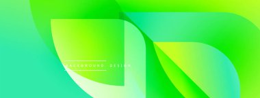 Soyut sıvı şekiller, canlı yeşil renkler, modern tasarım. Gradyan karışımları dinamik görsel akış yaratır. Minimalist estetik.