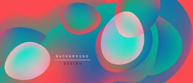 Canlı, soyut bir arkaplan. Üst üste binen renkli çemberler akışkan ve modern tasarım yaratır. Gradyan renkler kusursuz bir şekilde harmanlanarak, dinamik görsel efekt sunar.