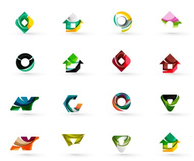 Çeşitli geometrik simgeler kümesi