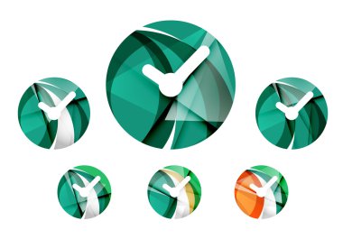 Set of abstract watch icon,