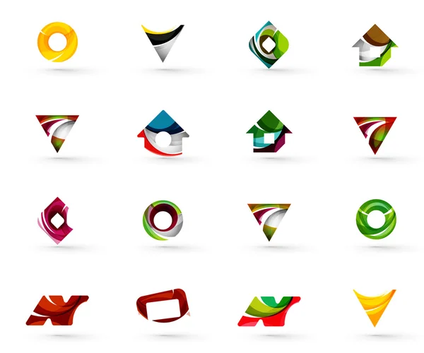 Set of various geometric icons — Stock Vector