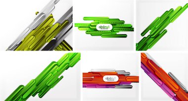 Parlak geometrik tasarımlar. Dikdörtgen şekiller örtüşüyor, dinamik görsel efektler yaratıyor. Renkler arasında yeşil, turuncu, gümüş, sarı.