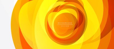 Soyut girdap tasarımı. Sıcak turuncu, sarı renkler dinamik görsel efekt yaratır. Çeşitli projeler için modern arkaplan.