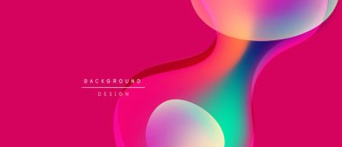 Soyut enerjik tasarım. Sıvı şekiller, pembe renkler baskın, gradyanlar dinamik görsel efekt yaratır. Modern arkaplan ögesi.