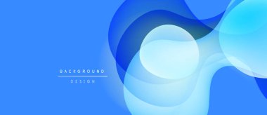 Soyut mavi tasarım akışkan şekiller, gradyanlar içerir. Modern estetik, arka planlar ve sunumlar için uygun. Temiz, canlı kompozisyon.