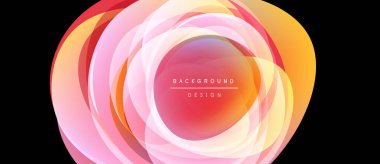 Soyut renkli katmanlar dinamik oval şekil yaratır. Gradyan renkler harmanlanarak, canlı bir arka plan tasarımı oluşturur. Yumuşak ışık efektleri.
