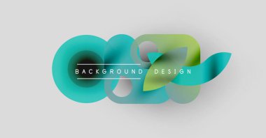 Soyut sıvı şekiller, canlı renkler, modern tasarım elementleri. Arkaplan özellikleri üst üste binen katmanlar, dinamik görsel efekt yaratır.