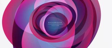 Soyut girdap katmanları, canlı mor, mor renkler. Modern tasarım ögesi, dinamik bileşim, düzgün gradyanlar mevcut.