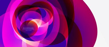 Soyut renkli katmanlar girdap oluşturur. Canlı morumsu, mor, mavi renkler pürüzsüz bir şekilde harmanlanır. Modern tasarım ögesi.