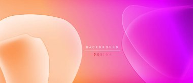 Soyut sıvı şekilleri turuncu ve pembe renkleri harmanlıyor. Gradyan arka plan modern tasarım elementlerini gösteriyor. Metin arkaplan tasarımı okur.