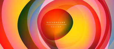 Soyut renkli çemberler dinamik görsel efekt yaratır. Gradyan renkler harmanlanarak modern arkaplan tasarımı oluşturur. Yumuşak geçişler, canlı tonlar.