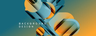 Soyut geometrik şekiller örtüşür, dinamik görsel doku oluşturur. Derece renkler yeşilden altına karışıyor. Arka planlar için modern tasarım ögesi.