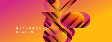 Soyut geometrik şekiller dinamik arkaplan yaratır. Canlı renkler harmanlanır, modern görsel deneyim sunar. Katmanlı biçimler, gradyanlar dizayn et.