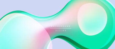 Soyut akışkan şekiller, pastel renklerin karışımı. Yumuşak gradyanlar modern arkaplan tasarımı yaratır. Minimalist estetik, pürüzsüz kıvrımlar kompozisyona hakim..