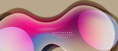 Soyut sıvı şekiller, canlı renkler, modern tasarım. Arkaplan özellikleri akan formlar, gradyanlar, metin örtüsü. Minimalist estetik.