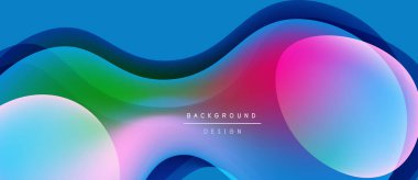Soyut sıvı şekiller, canlı renklerin karışımı. Modern tasarım, pürüzsüz eğimler dinamik arkaplan yaratır. Parlak, enerjik bileşim.