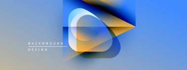 Soyut mavi tasarım üst üste binen şekiller, gradyanlar. Sunumlar, web siteleri ve markalaşma için modern arka plan uygun. Pürüzsüz geçişler görsel ilgi yaratır.